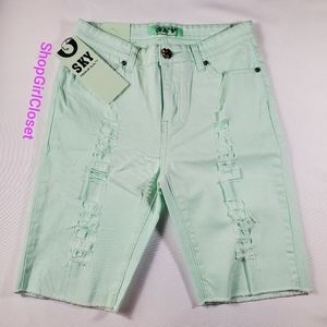 Sky Distressed Shorts Girls sz 9/10 NWT